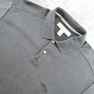 Tommy Bahama Pima Cotton/Poly Blend Men's Large Black Golf Polo